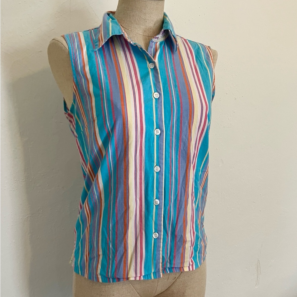 American Vintage 80’s Multicolor Striped Sleeveless Shirt
